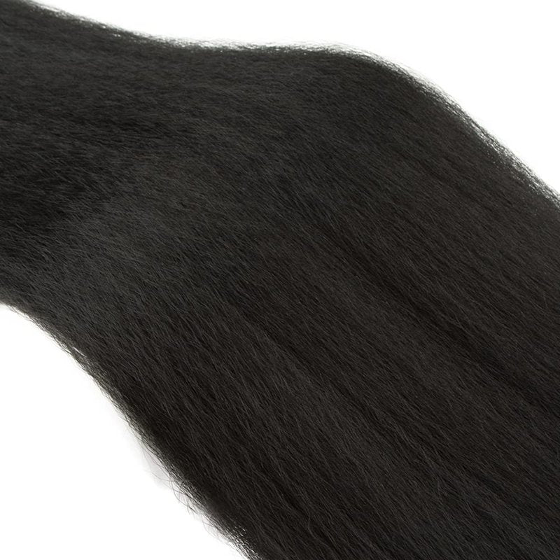 DiexrLamx Hair 34 34 Inch Yaki Straight Bundles Human Hair Kinky Straight Human Hair Bundles 8a Peruvian Virgin Hair 2 Bundles Yaki Bundles Natural Black Color