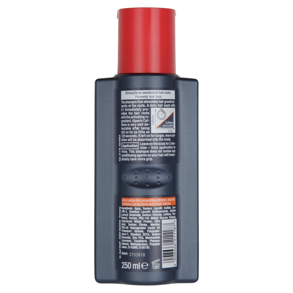 New! Alpecin Caffeine Shampoo C1 Fights Against Hair Loss & Stimulates Hair Roots 250ml Despatched 1st Class Post As Standard