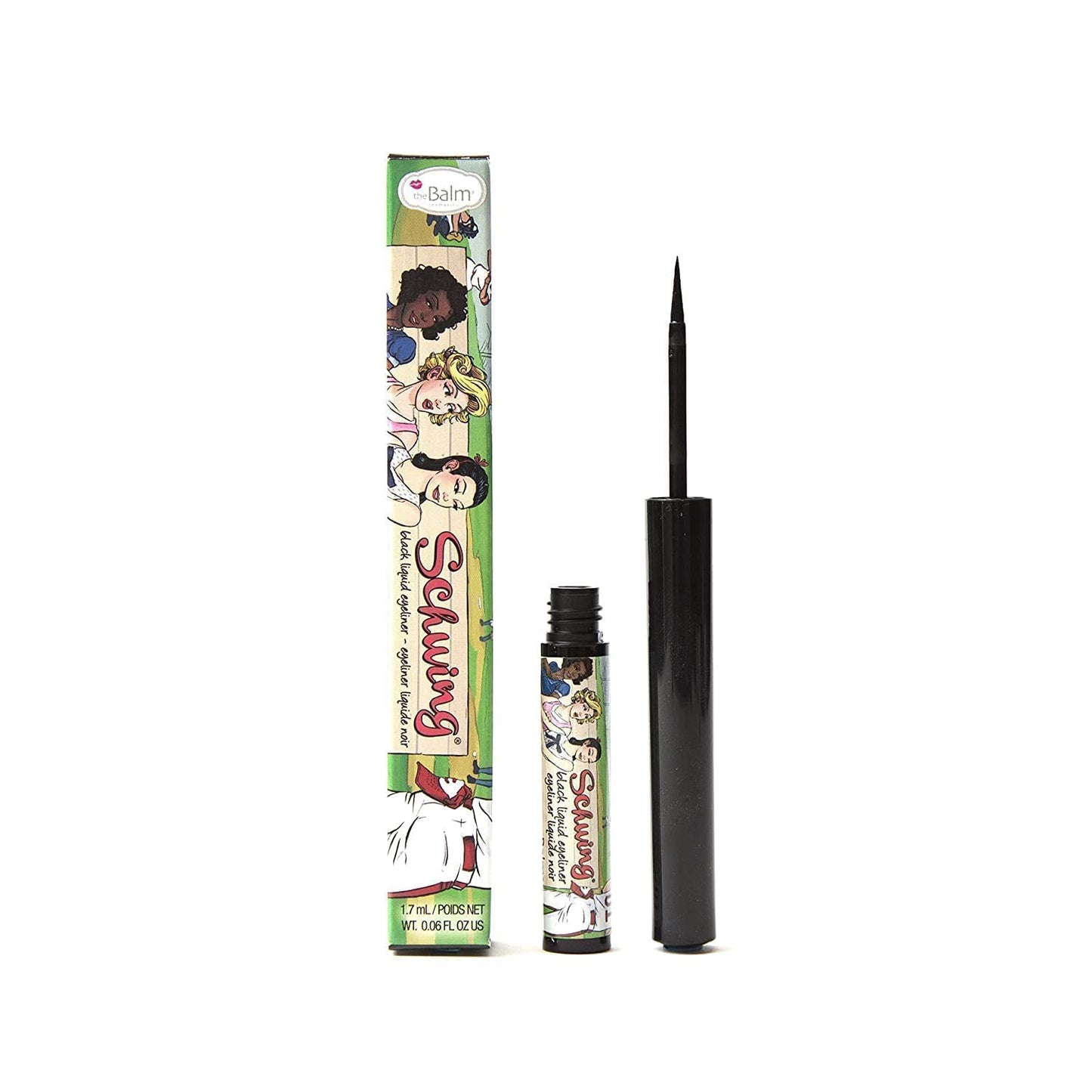 theBalm Liquid Eyeliner - Black Matte Finish for Bold Eyes | 0.05 Fl Oz