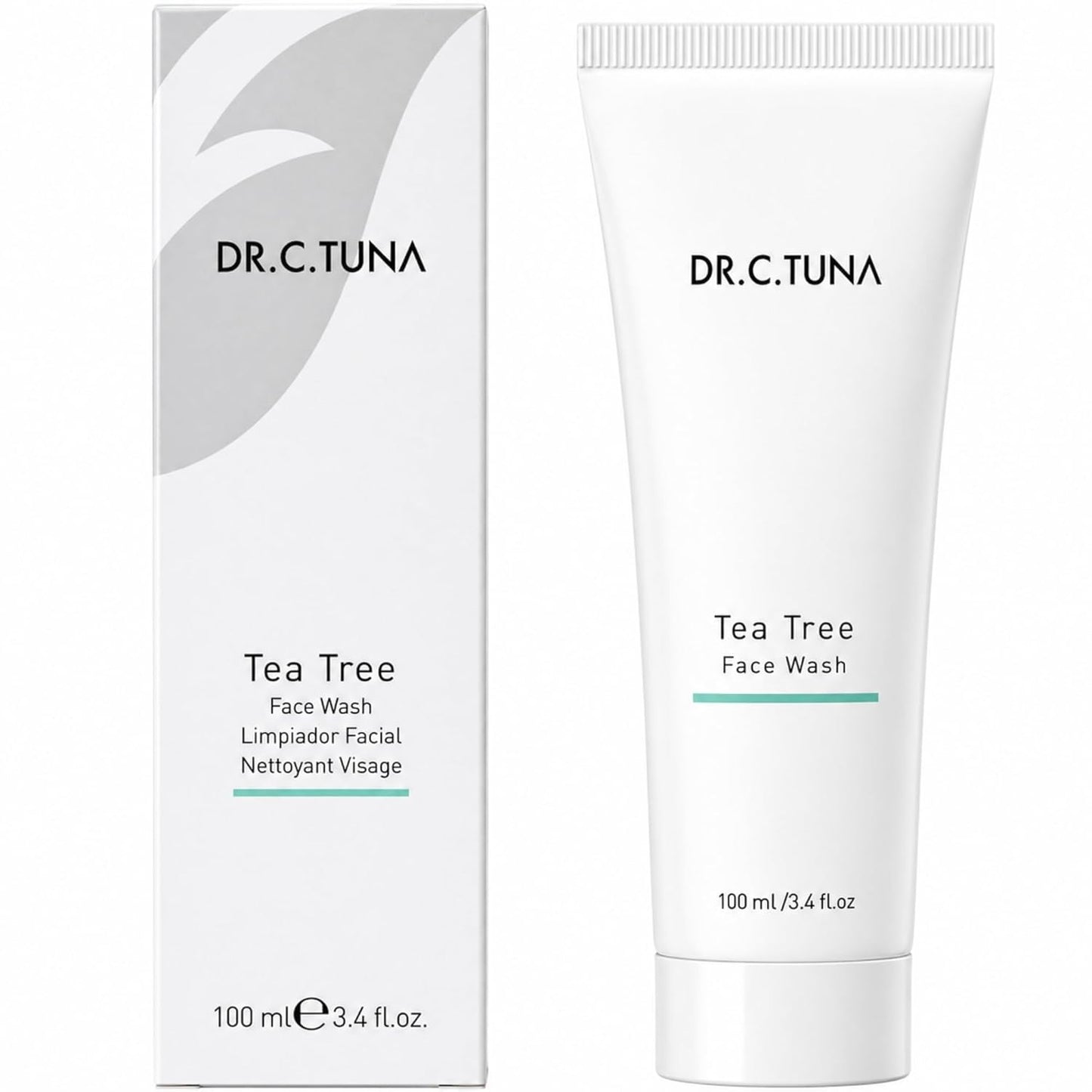 Dr. C. Tuna Tea Tree Face Wash - Anti-Aging Gel Cleanser for Oily, Dry & Sensitive Skin | 3.4 fl. oz / 100 ml