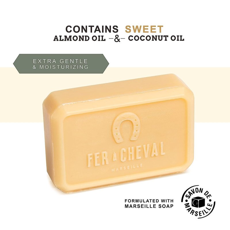 Gentle Perfumed Soap Bars - Organic Moisturizing Body Soap for Men & Women | Honey & Almond, 125g/4.41oz, Pack of 2
