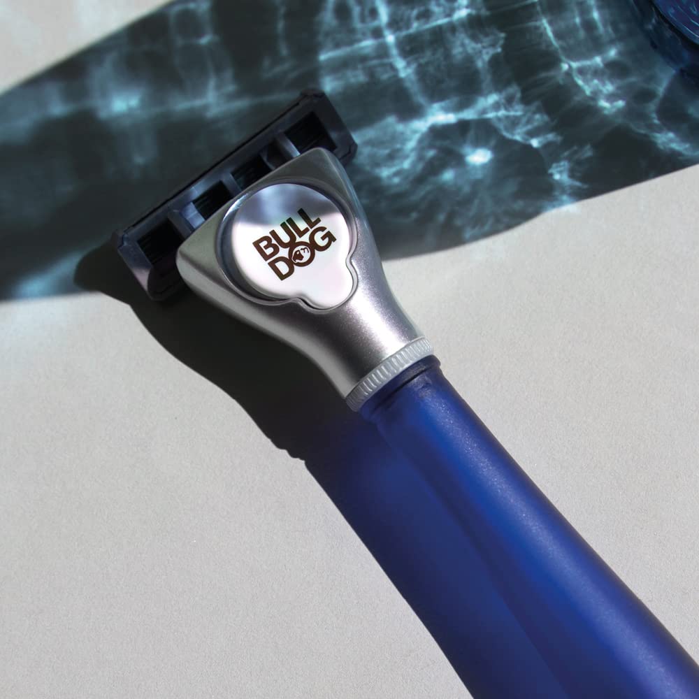 Men's Sensitive Skin Razor - Eco-Friendly Recycled Glass Handle with Stand | Grooming Essentials