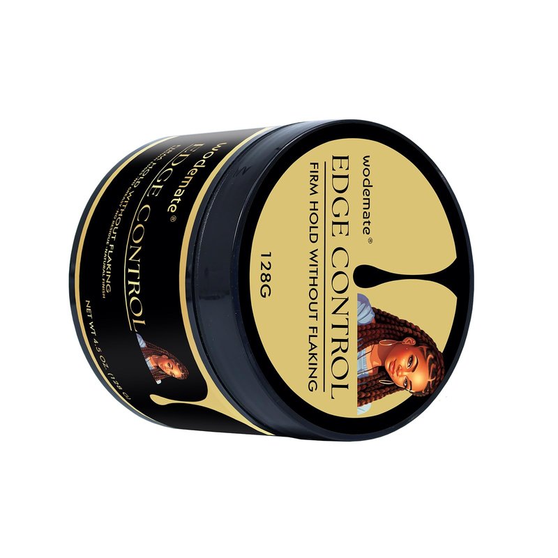 wodemate Edge Control Gel – Maximum Firm Hold Edge Control Stying Wax, Edge Smoother 24 Hour Long-Lasting for 4C Black Hair, Non-Greasy, No Flaking, No White Cast, 4.5 Fl Oz