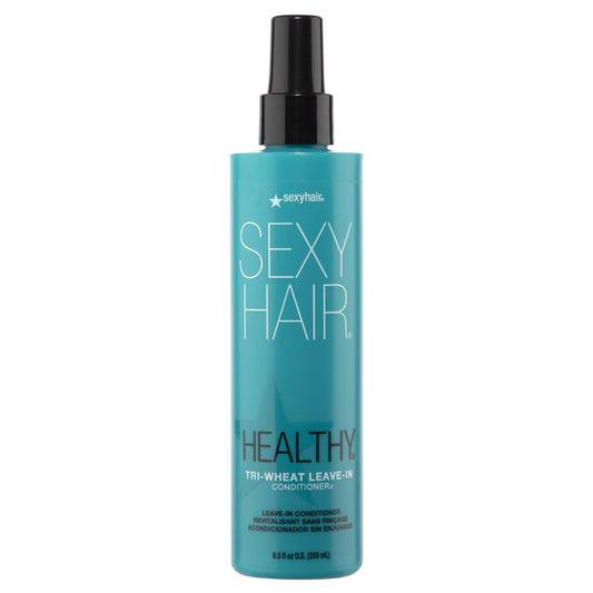SexyHair Healthy Tri-Wheat Leave-In Conditioner, 8.5 Oz | Up to 90% Better Detangling | Reduces Breakage | Moisture, Smoothness, and Shine