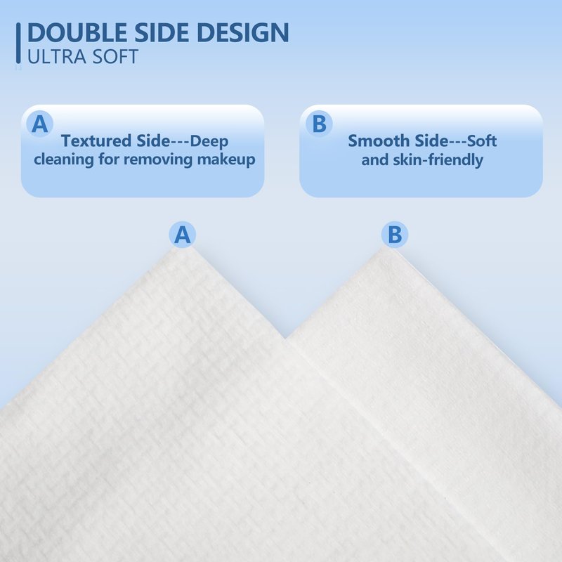 Dorahoney Disposable Face Towels, 12"×12" Extra Large Face Towelettes, Ultra Soft Facial Towels for Sensitive Skin, Makeup Remover Dry Wipes, 165 Count (3 Packs of 55)
