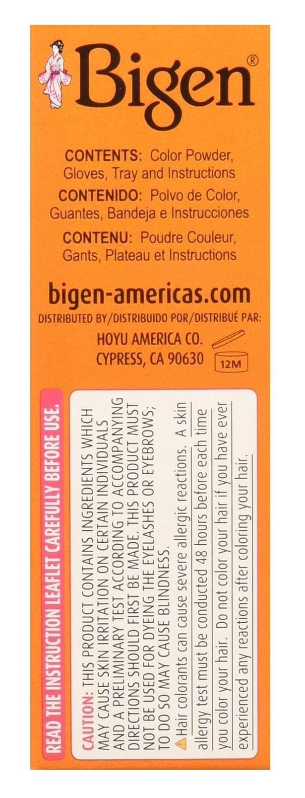 Bigen Powder Hair Color #47 Medium Chestnut, 0.21 Ounce (Pack of 6)
