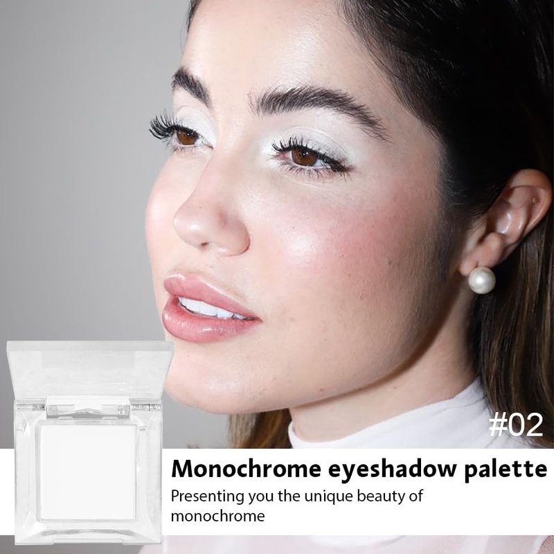 Matte High-Pigment Eyeshadow - Velvety Silky Finish | Long-Lasting Waterproof White 02