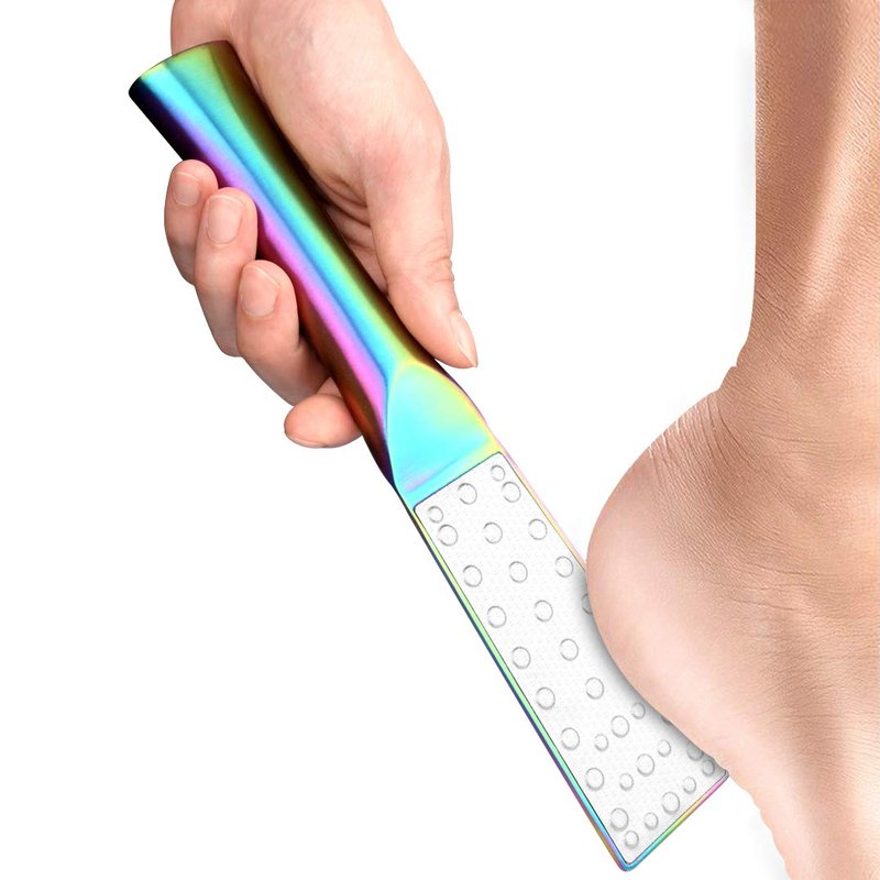 Pedicure Foot File Callus Remover, Double-Sided Scrubs Stainless Steel Foot Rasp Professional Dead Skin Callus Accessories for Wet and Dry Feet