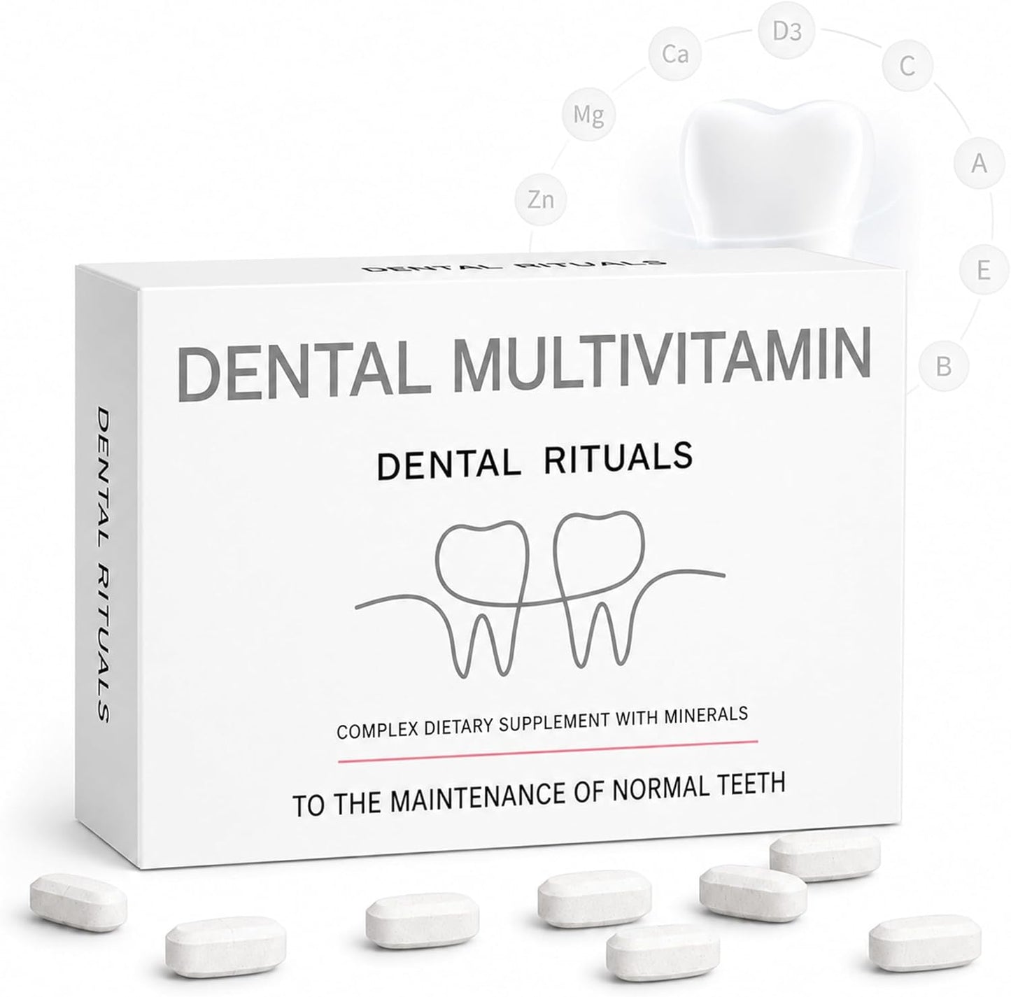 Daily Dental Multivitamin - Supports Teeth & Gum Health | 30 Tablets with High-Dose Vitamins A, C, D & B-Complex