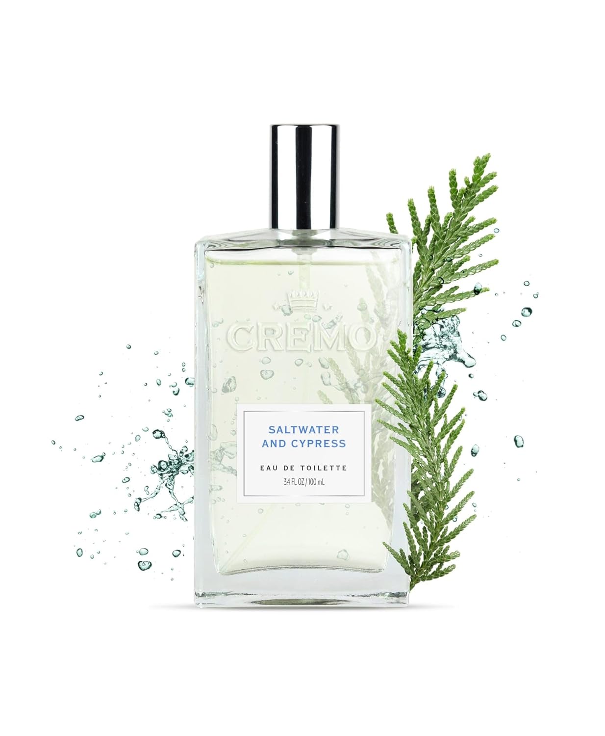 Cremo Saltwater Cypress Cologne Spray - Lively Sea Spray & Green Mango Blend | 3.4 Fl Oz