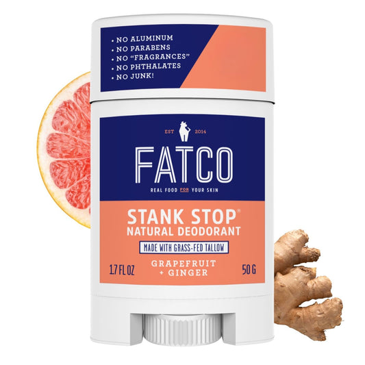 FATCO Stank Stop All Natural Deodorant with Tallow and Organic Coconut Oil – Lavender + Sage 2-Pack (1.7 oz)