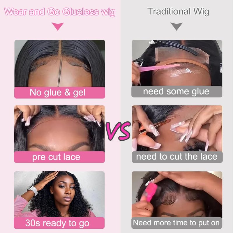 Curly Bob Wig - 12 Inch Human Hair Water Wave | Glueless 4x4 Lace Closure, Pre Plucked, Short Bob for Beginners
