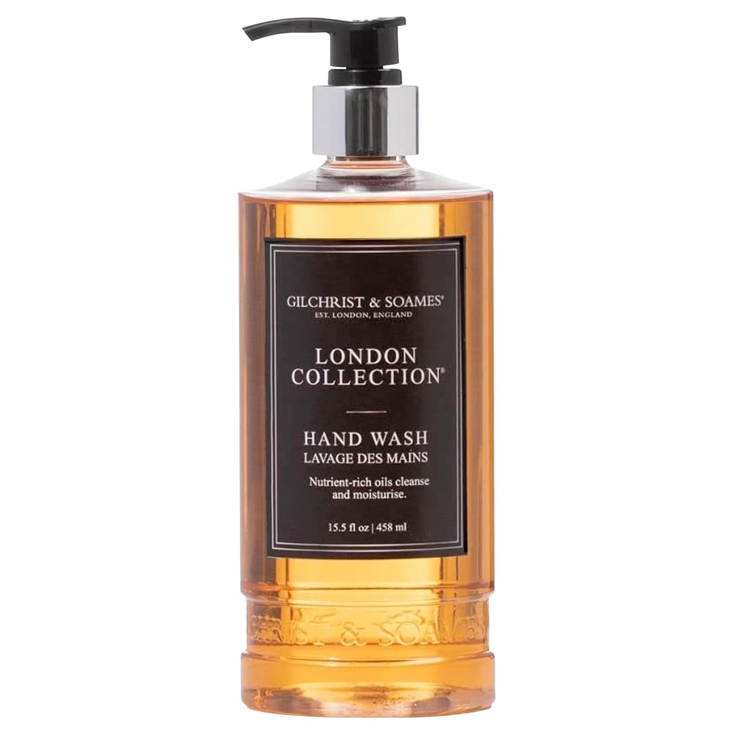 Gilchrist & Soames Hand Wash - Natural Moisturizing Liquid Cleanser with Red Tea & Grape Seed Oil | 15.5 oz Pump Bottle
