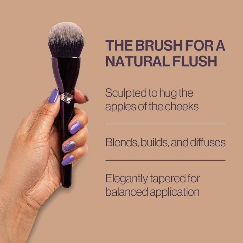 Anisa Beauty Multi-Powder Blush Brush | Professional Makeup Brush with Soft Synthetic Fibers | Ideal for all powder blush formulas | Vegan & Cruelty-Free