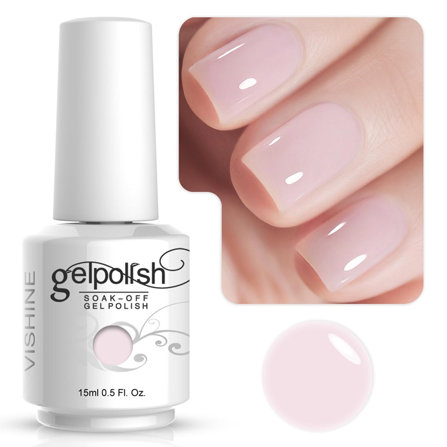 Vishine Gelpolish Professional Manicure Salon UV LED Soak Off Gel Nail Polish Varnish Color (1361)