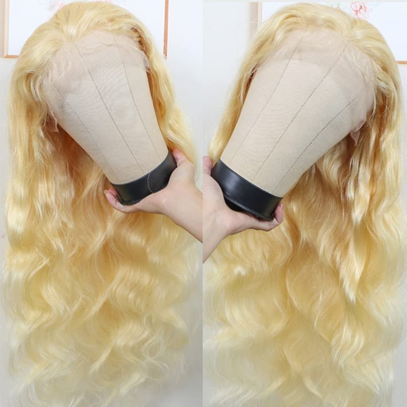 613 Lace Front Wig - 24 Inch Blonde Human Hair | 180% Density, Pre-Plucked with Baby Hair