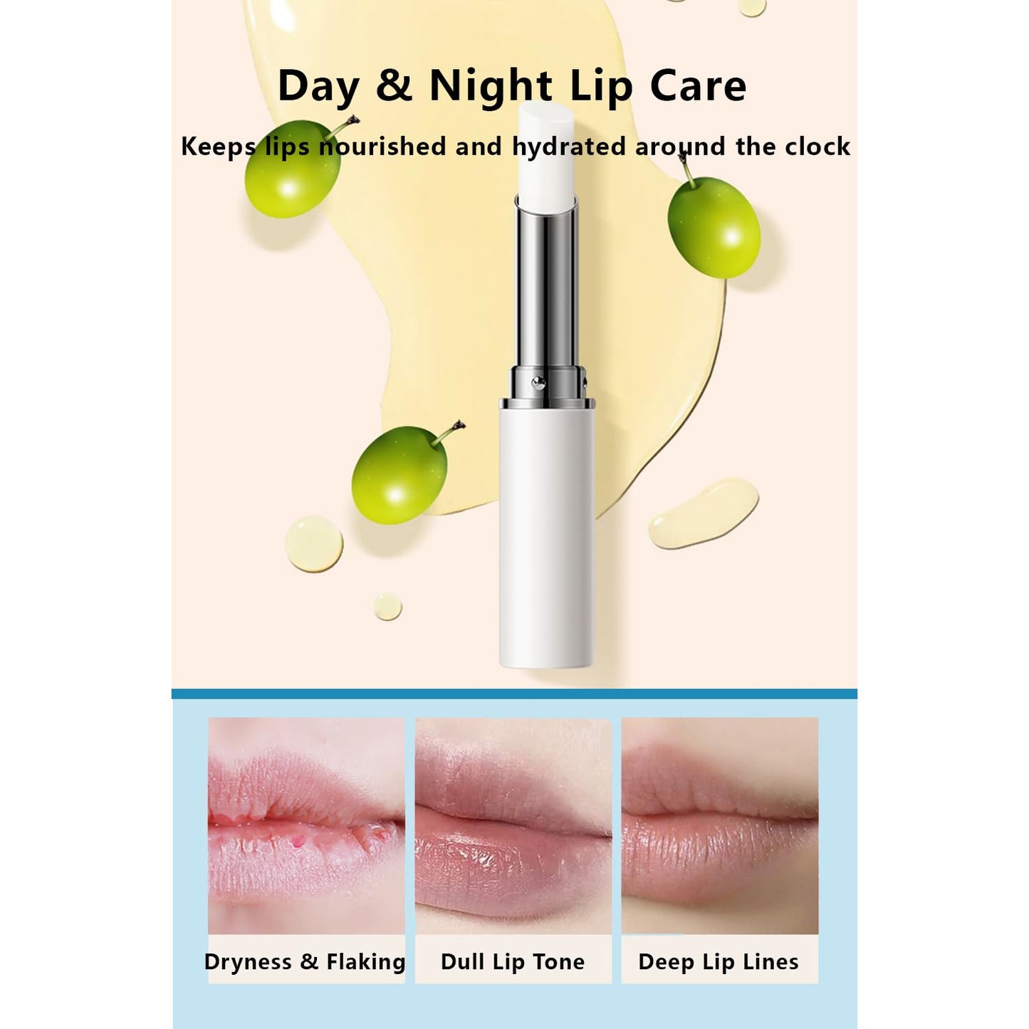 3 Pcs Lip Primer, Colorless & Odorless, Smoothing Lip Base for Makeup, Non-Sticky Lightweight Lip Balm for Daily Care, Travel-Friendly