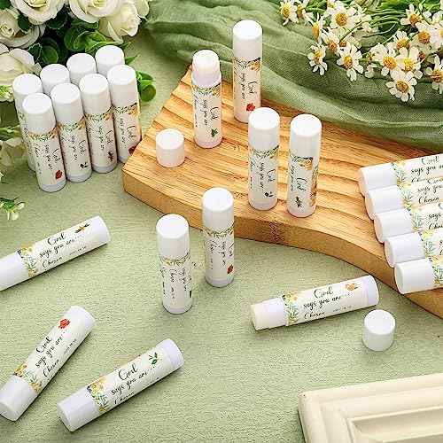 50 Pcs Christian Lip Balm Bulk Scripture Bible Verses Lip Balm Christian Gifts for Women Faith Religious Church Party Favor Inspirational Gift for Coworker Staff Employee(Fresh)