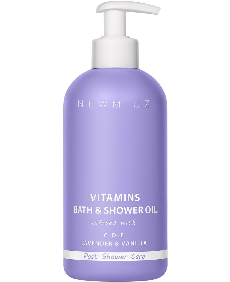 New Miuz Lavender Vitamin InShower Body Conditioner Soft Skin Natural Post Shower Care Moisturizer for Body Legs Nourishing Bath Oil Lavender Vanilla Self Care Spa Gift