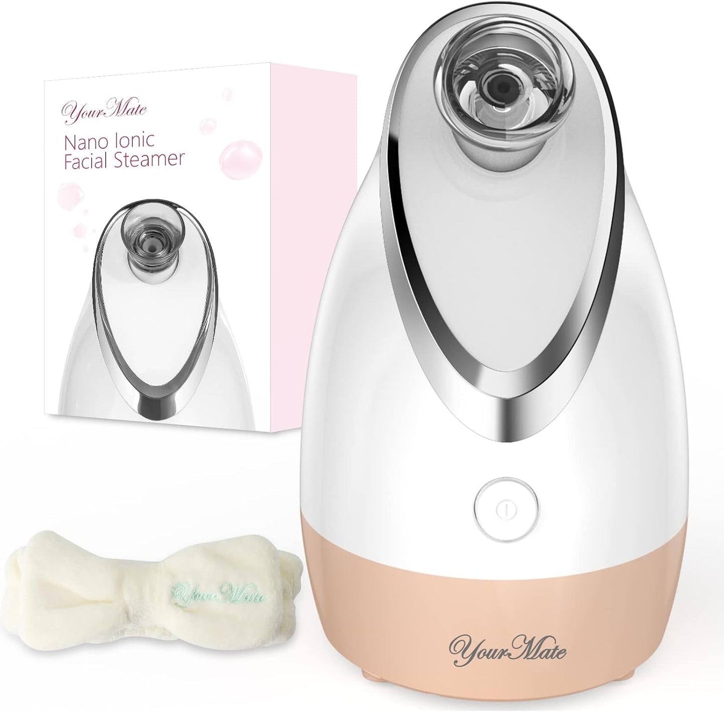 Facial Steamer - Nano Ionic Face Steamer with Adjustable Nozzle & Aromatherapy | Moisturizing Warm Mist for Sinuses & Pore Unclogging