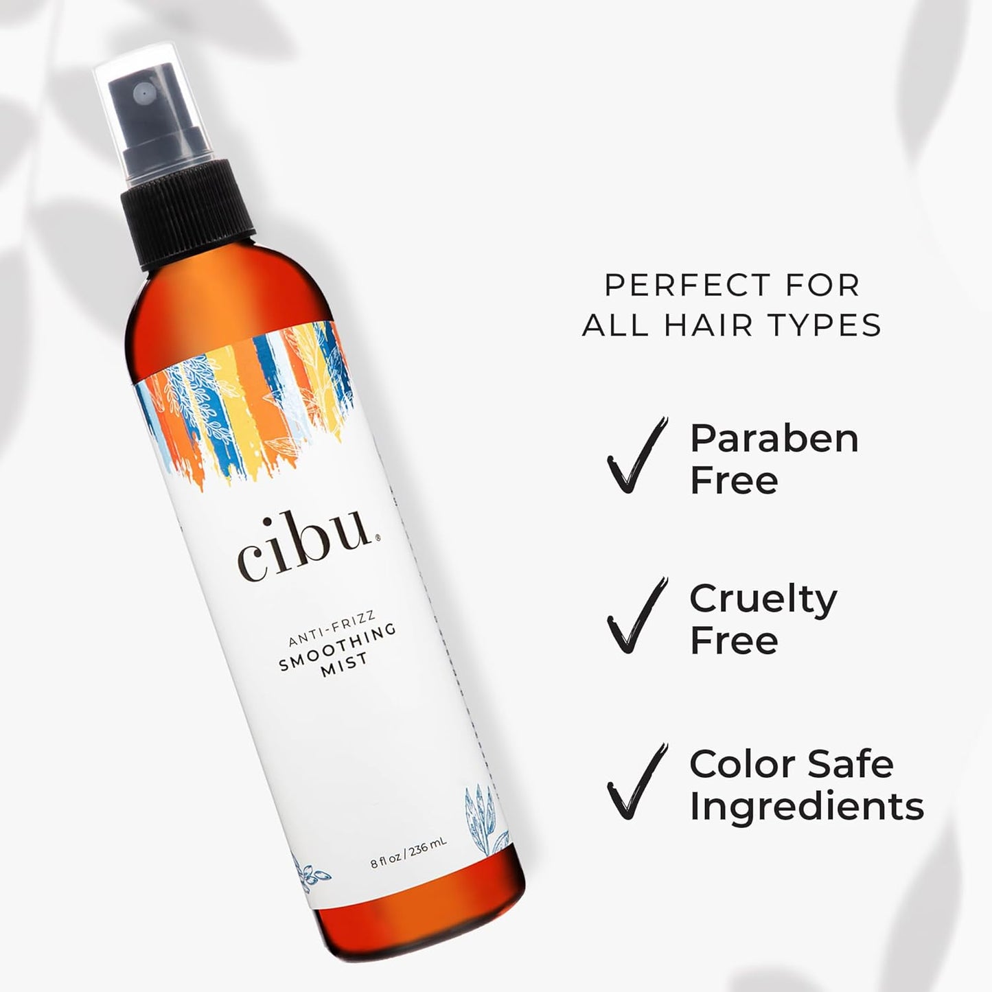 CIBU Anti-Frizz Smoothing Spray - Rice Protein & Keratin Treatment for Silky Hair | 8oz