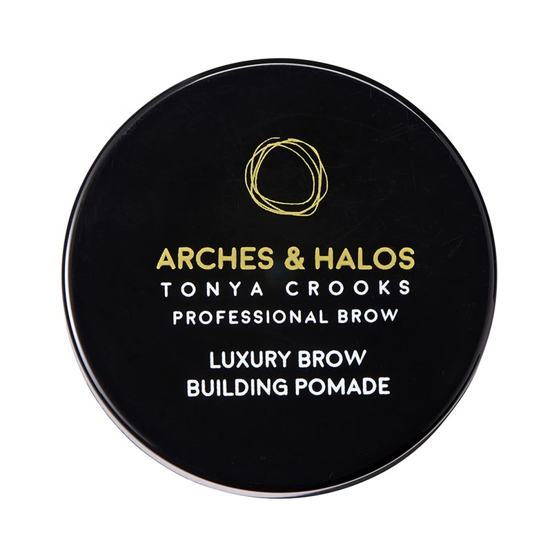 Arches and Halos Luxury Brow Building Pomade - Vegan Eyebrow Pomade - Creamy, Long Wearing Color for Clean, Defined Brows - Charcoal - 0.1 oz
