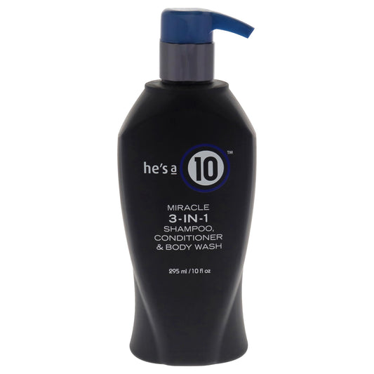 He's A 10 Miracle 3 In 1 Shampoo, Conditioner And Body Wash 10 oz