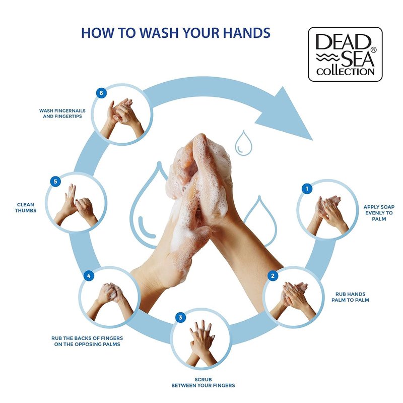 Dead Sea Collection Hand Soap Pump Lavender - Moisturizing Hand Wash Liquid with Dead Sea Minerals and Lavender Oil, Reviving, Calming - Pack of 2 (33.8 Fl Oz Each) - 67.6 Fl Oz Total