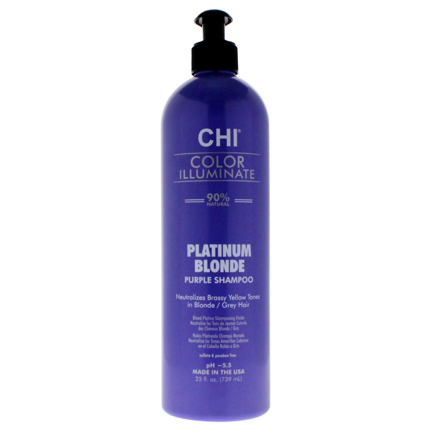 CHI Color Illuminate Shampoo, Provides Balanced Color Replenishment Between Salon Services, Sulfate, Paraben, & Cruelty-Free, Platinum Blonde, 25 Oz