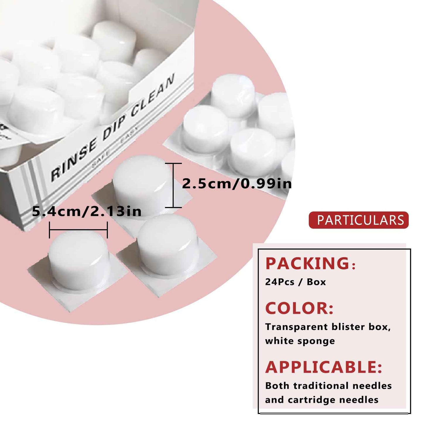 Dip Foam Cup - SOTICA 24pcs Professional Dipping Cleaning Rinse Cups Caps Sponge Cleaning Cups for Cartridge Cleaning Supplies