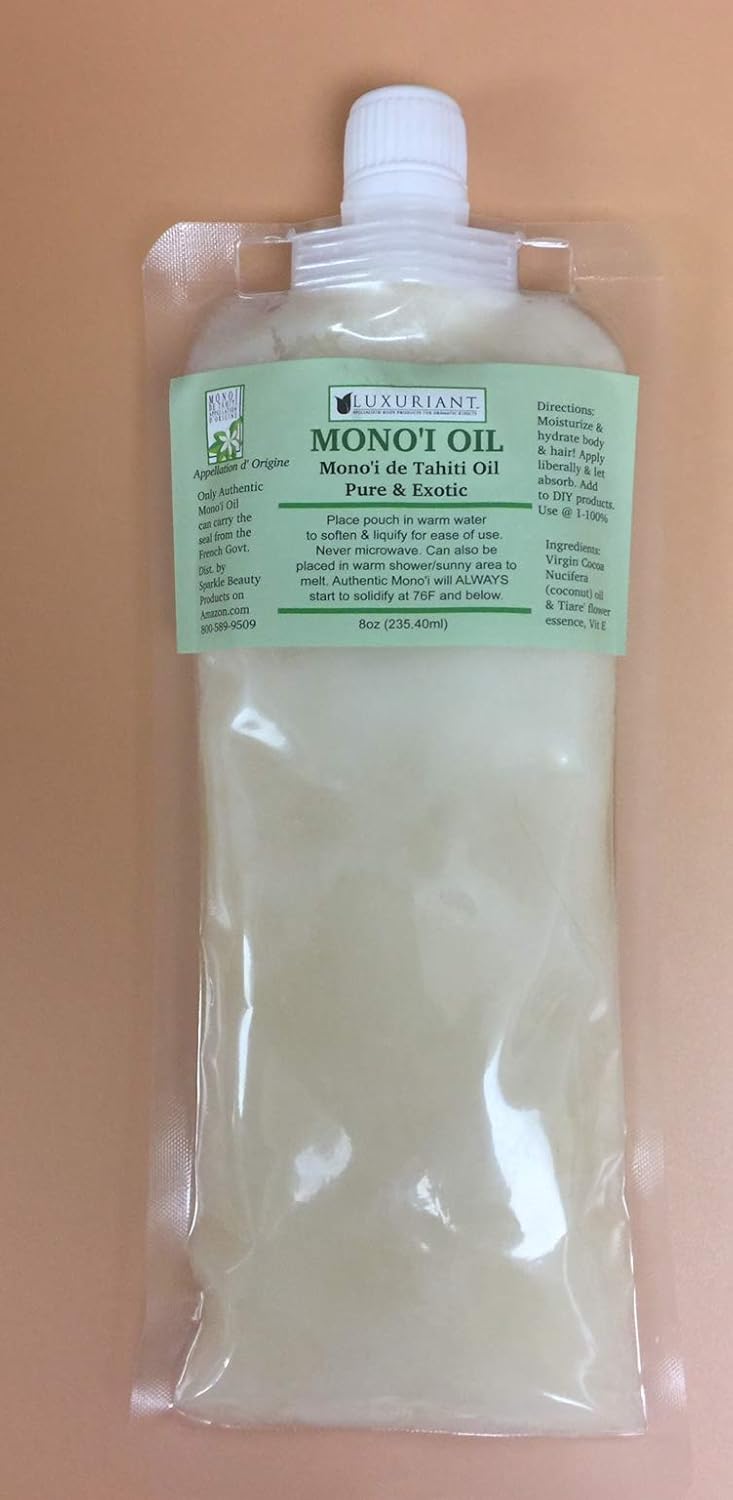 Monoi De Tahiti Oil - 100% Natural Moisturizing Oil for Skin & Hair | 8 oz
