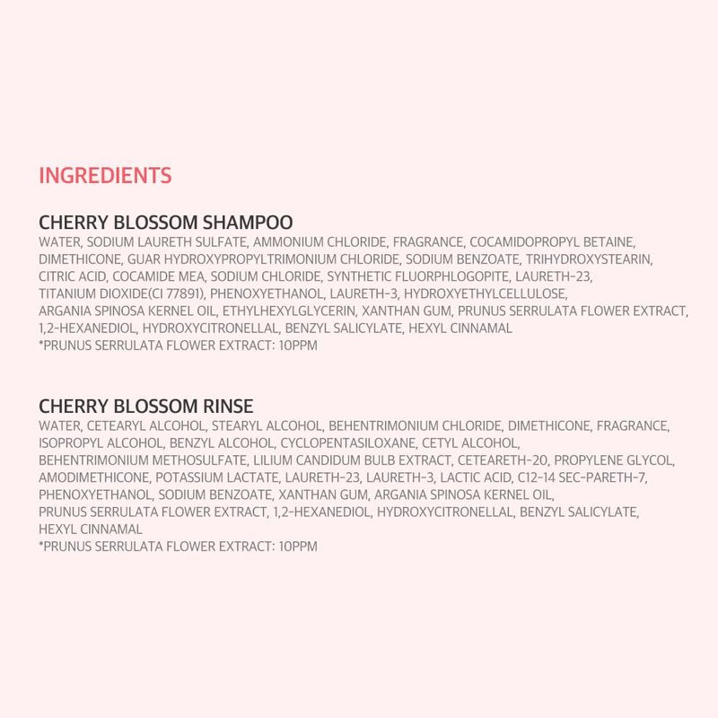 Kerasys Cherry Blossom Shampoo & Conditioner Set - 33.8 fl oz | Moisturizing Hair Care