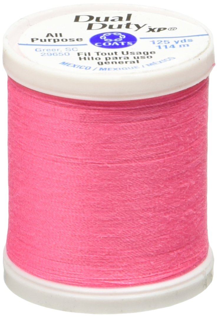Coats Thread & Zippers Dual Duty XP General Purpose Thread, 125-Yard, Neon Pink