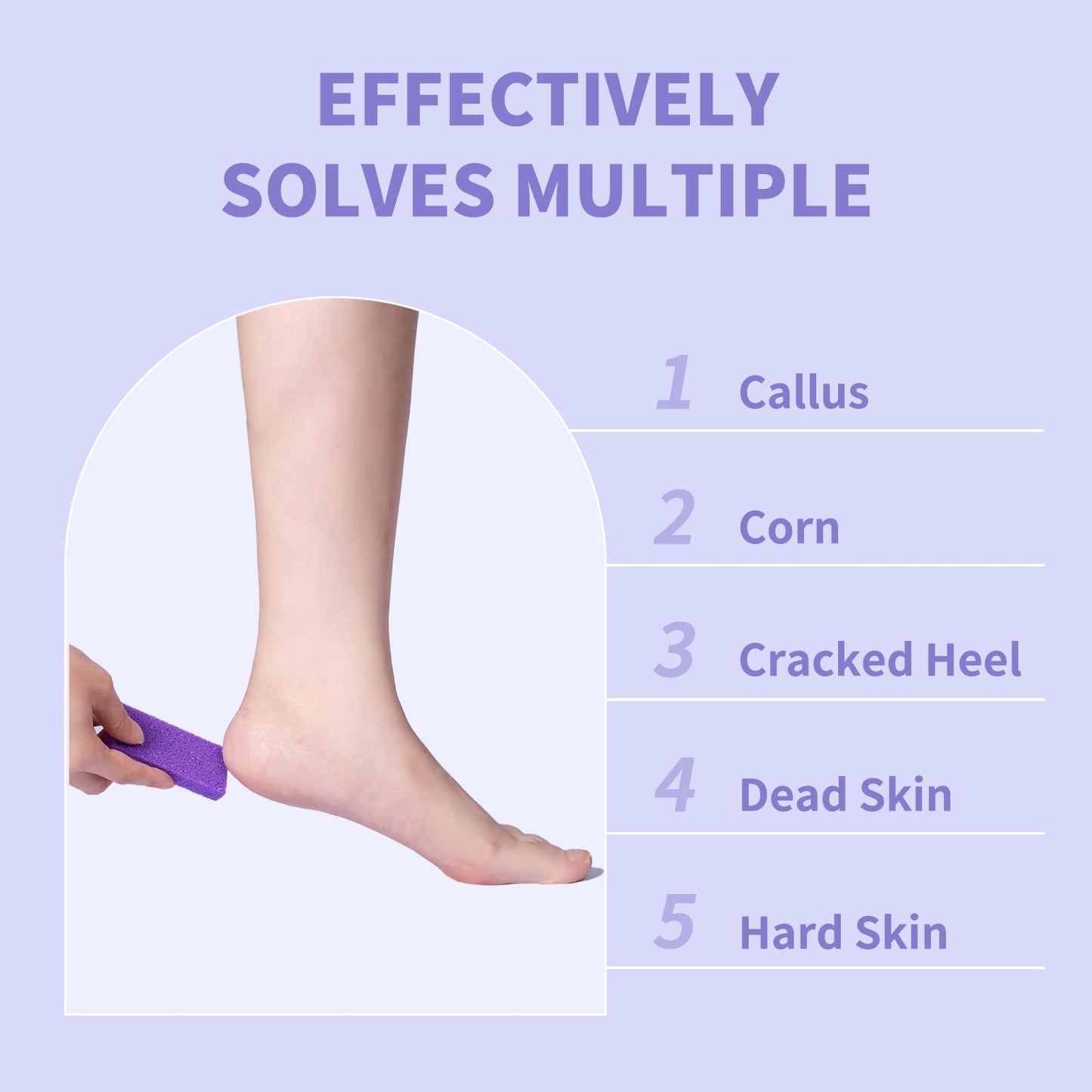 NOVAL Pumice Stone for Feet Callus Remover - 400pcs Bulk Salon Pack with Medium-Coarse Grit Classic Purple