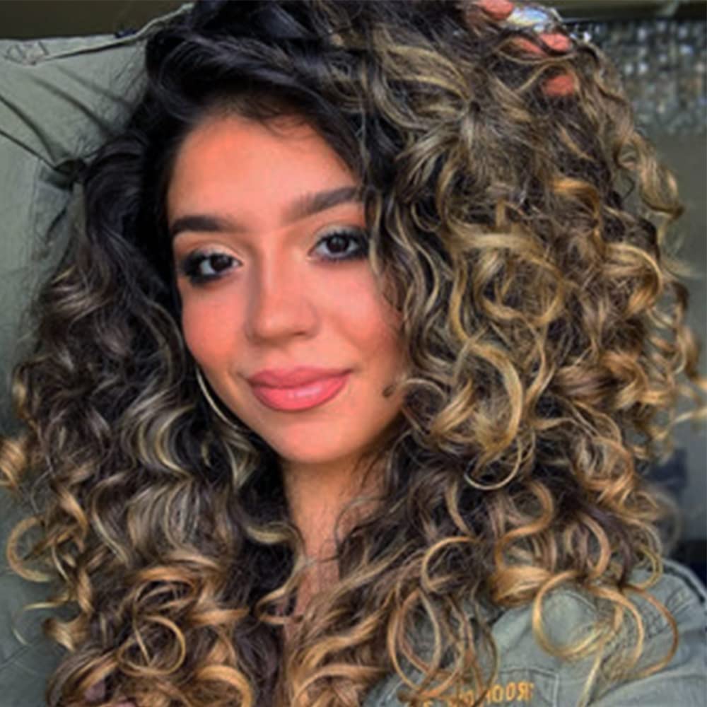 8 Packs Ocean Wave Crochet Hair for Women Short Water Wave Braiding Hair 14 Inch Curly Beach Curl Deep Twist Braids Synthetic Crochet Braids (14 Inch, T1B/27#)