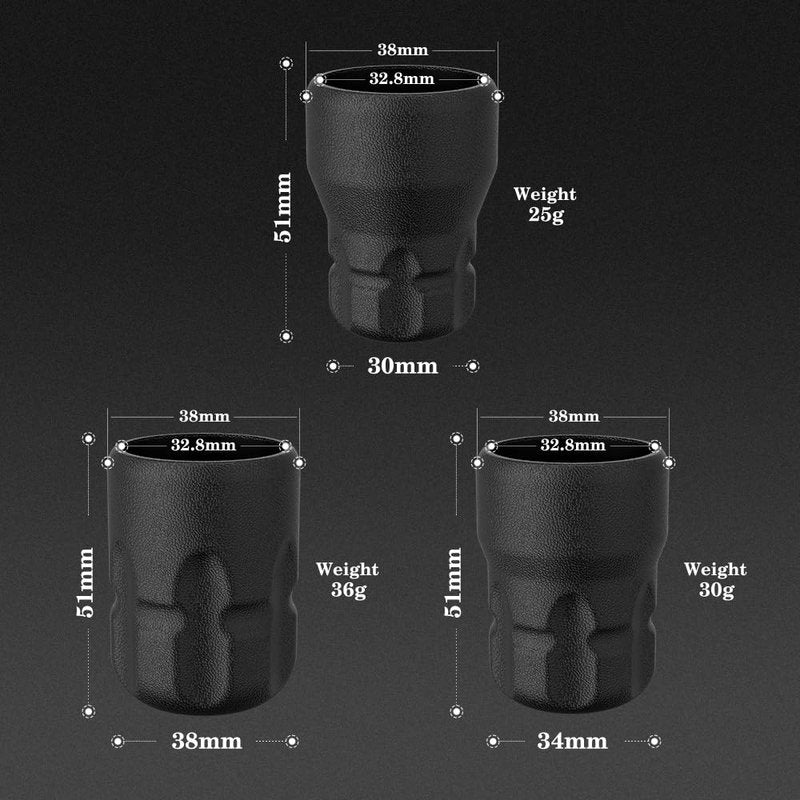 Disposable Tattoo Grips - 12 Pcs 38mm Rubber Grip Covers with Click Adjust System for Rotary Tattoo Machines