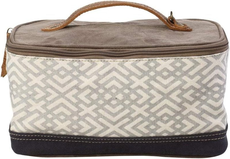 Upcycled Canvas Shaving Kit Bag - Myra Design | Eco-Friendly Travel Organizer