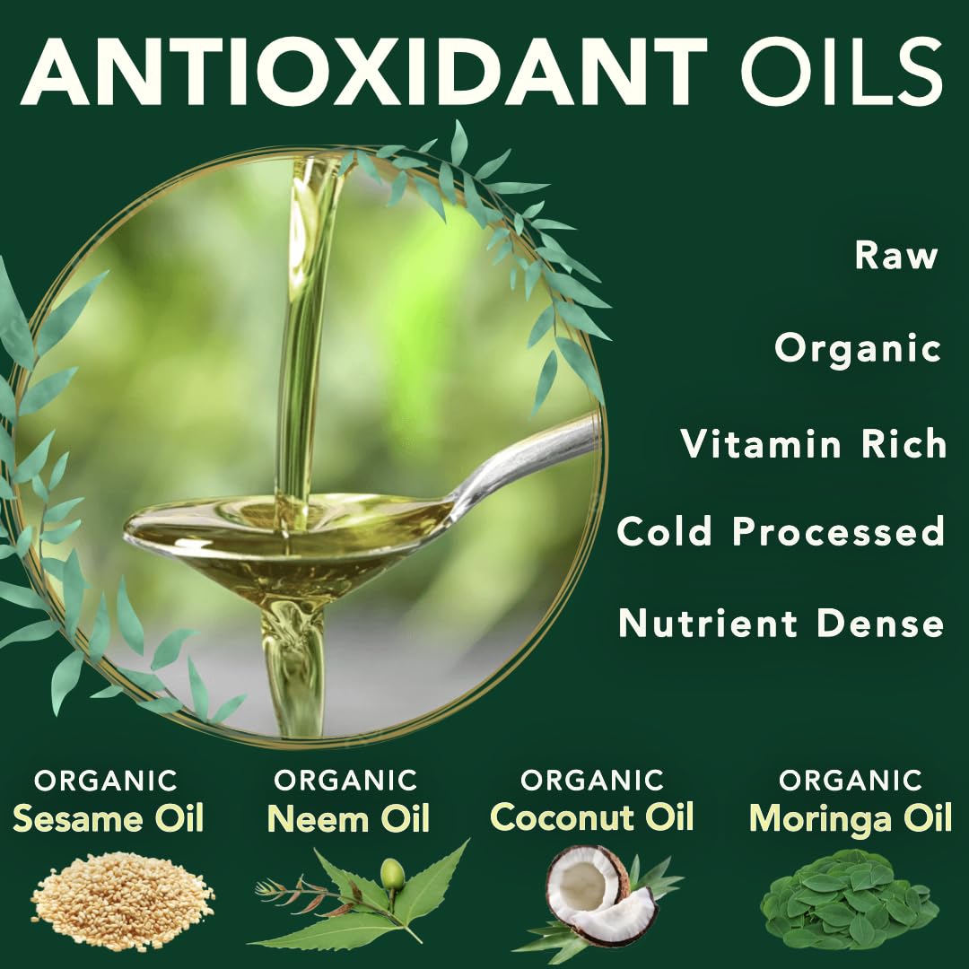 Heart Tone Botanicals Oil Pulling Oral Conditioner | Cold Pressed Sesame Neem Moringa Coconut Oil | 18 Botanical Extracts CoQ10 | Fluoride Free | Anise