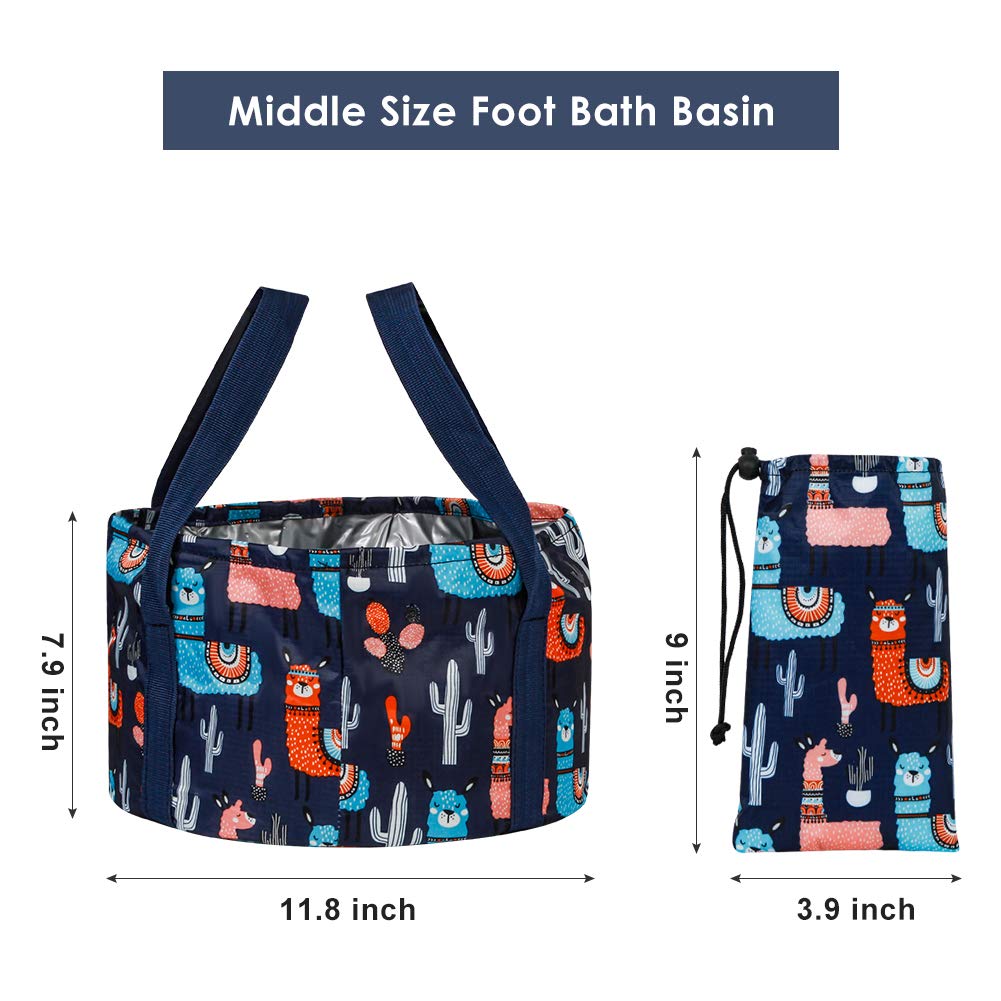 Collapsible Foot Bath Basin for Soaking Feet, Portable Foot Bath Tub Bag with Handles, for Adults and Kids, Pedicure Foot Spa Bucket for Outdoor Washing Camping Travel