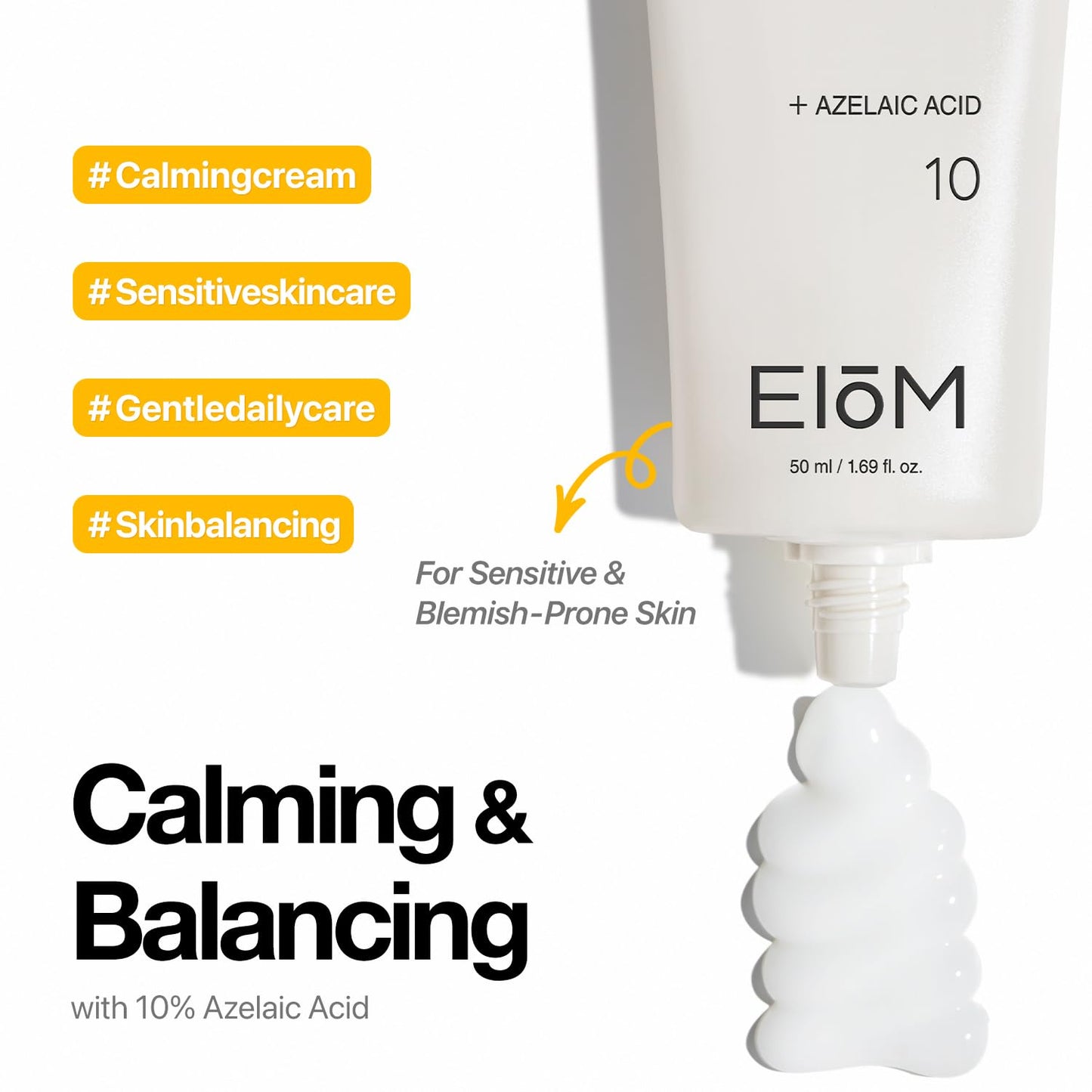 Azelaic Acid 10% Calming Cream - Blemish Relief & Skin Balancing | Fragrance-Free Moisturizer (50ml / 1.69 fl. oz.)