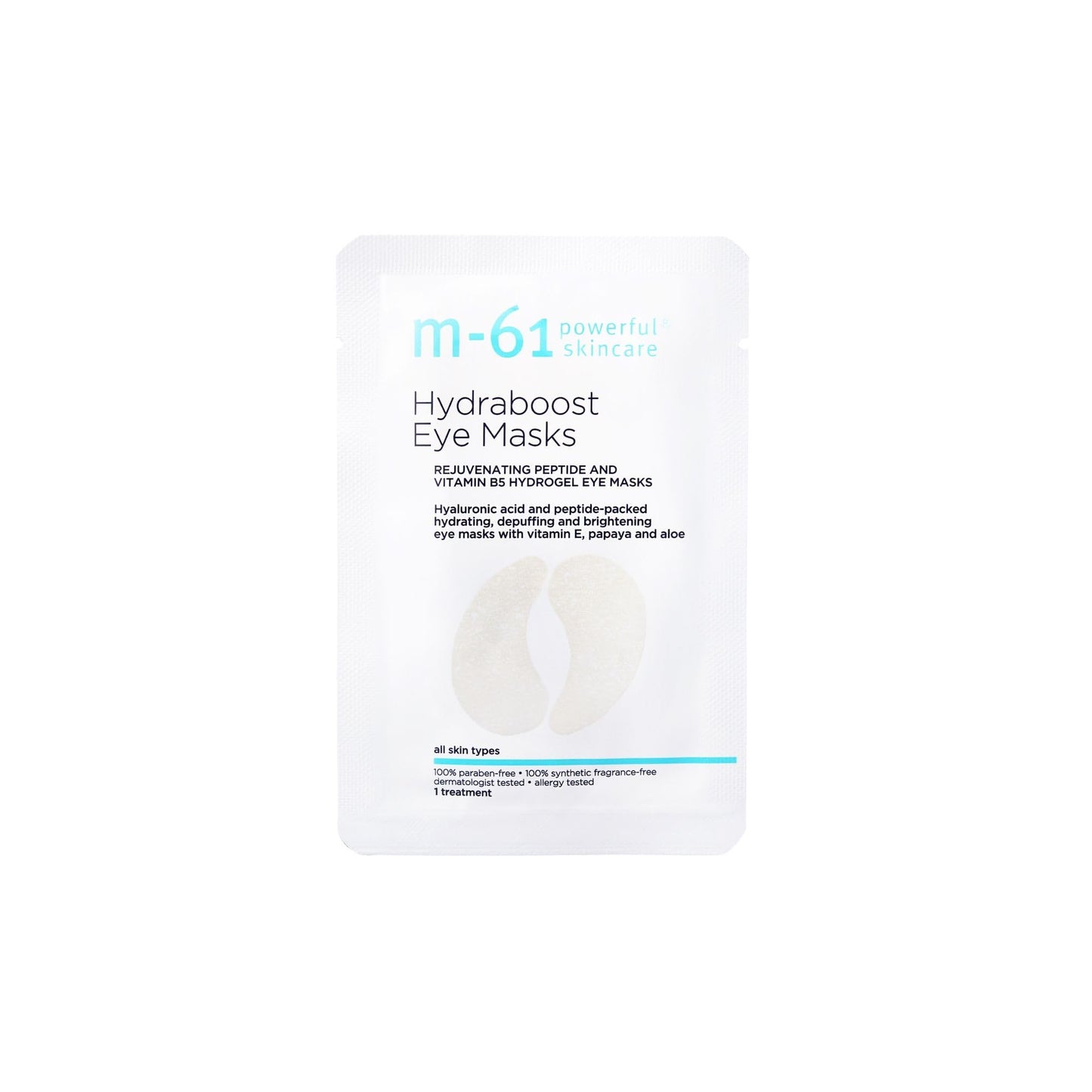 m-61 Hydraboost Eye Masks | Hydrogel Under Eye Patches with Hyaluronic Acid, Peptides, Vitamin E for Puffiness, Dark Circles | Derm & Allergy Tested | Made in South Korea - 10 Treatments