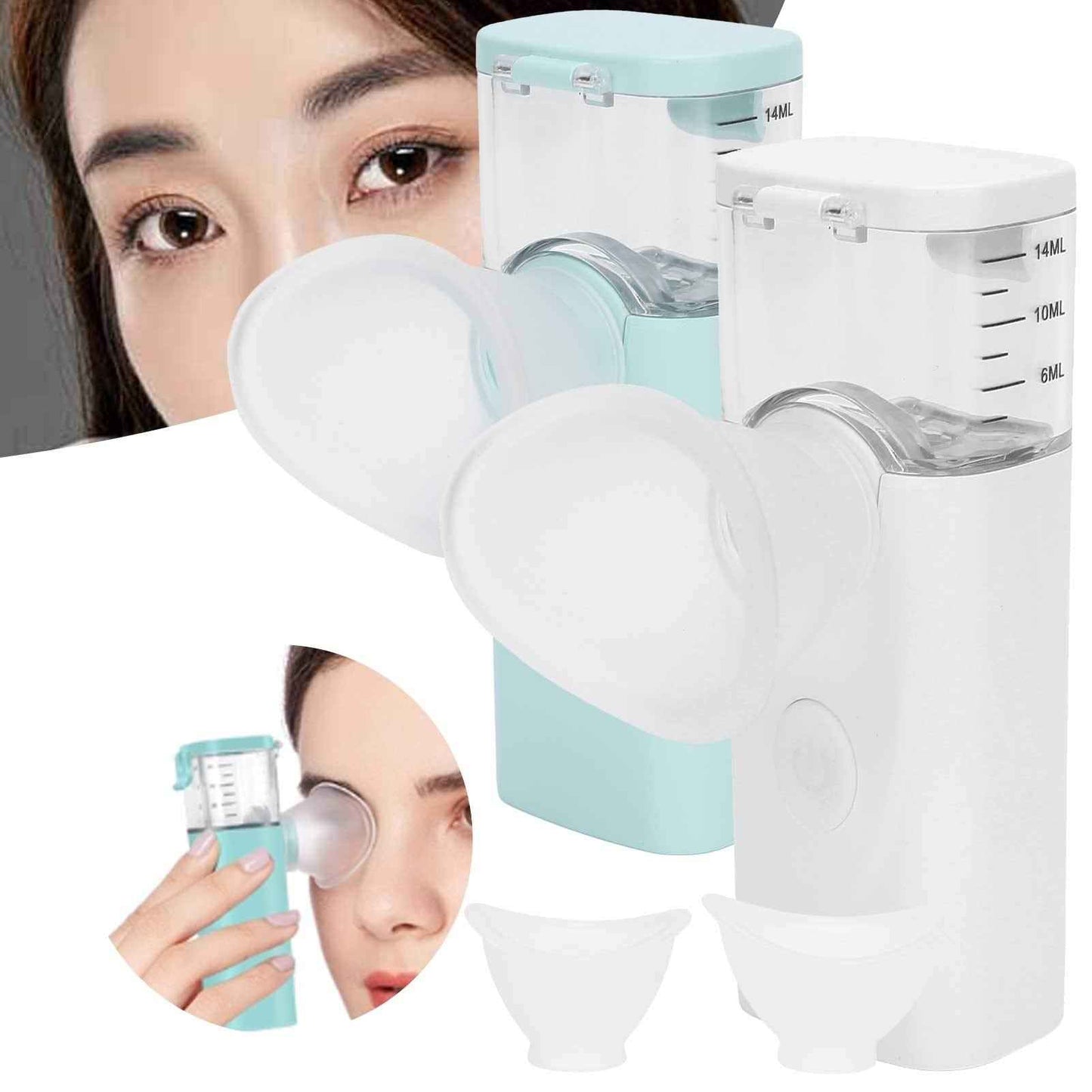 Eye Sprayer, Mini USB Charging Handheld Eye Care Spray Professional Mist Portable Eye Moisturizing Cleaning Soothing Machine Eye Cleaner Eyelid Cleanser Tool for Adult &