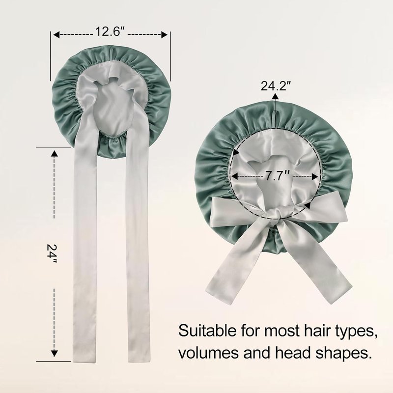 ZIMASILK 100% Mulberry Silk Bonnet for Women - Double Layer Hair Wrap with Tie Band | 1 Pack