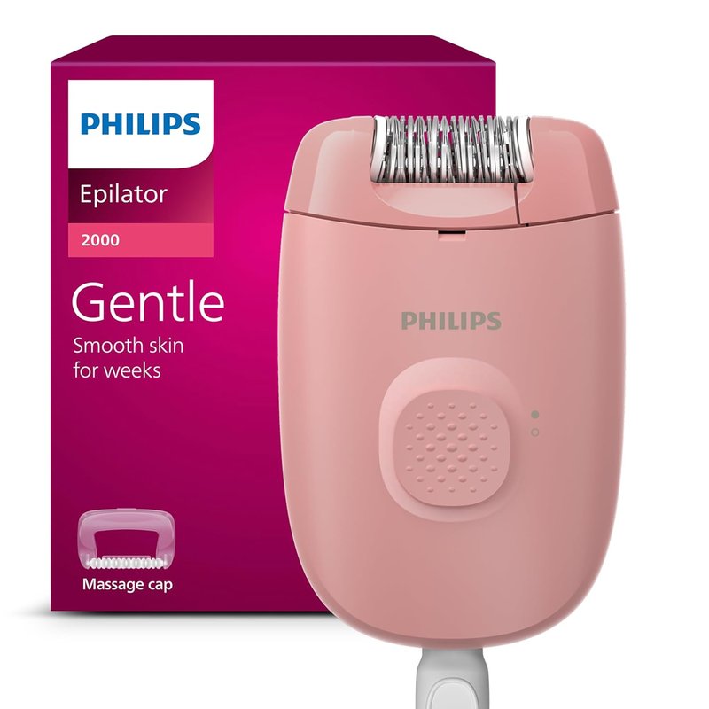 Philips Epilator Series 2000 - Corded Hair Removal Device for Women | Ideal for Legs & Body