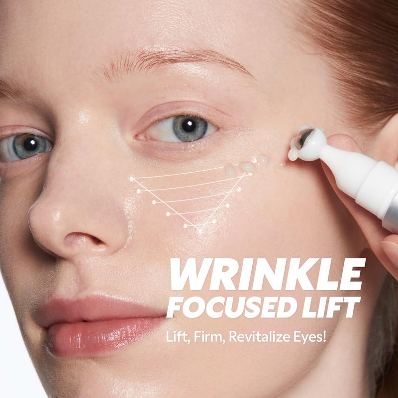 TIRTIR Collagen Lifting Eye Cream - Revitalizing Roller Applicator for Wrinkles & Fine Lines | Tightening Under Eye Treatment