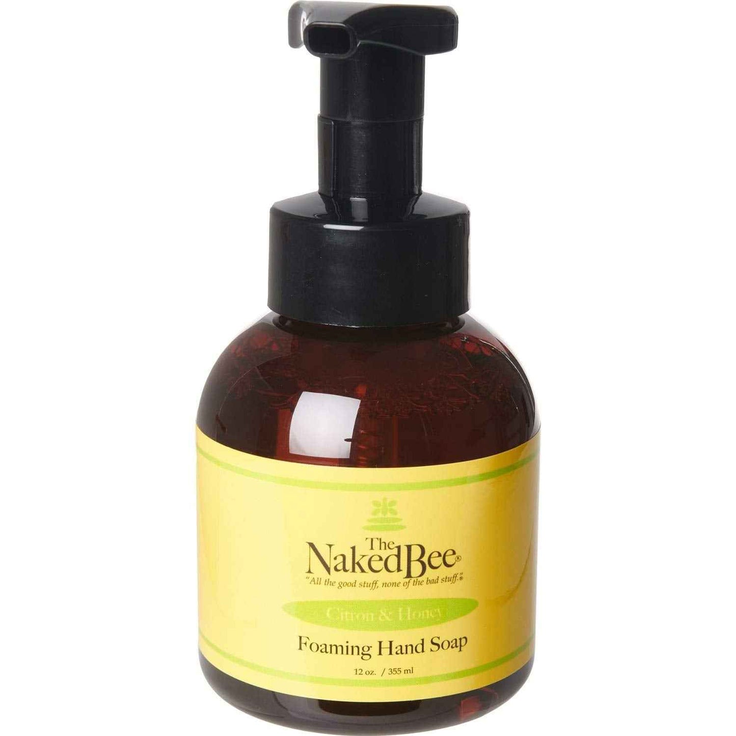 The Naked Bee Citron & Honey Foam Soap (12 oz) Liquid Foaming Hand Soap - Mild Cleanser to Reduce Dryness - Gentle Foam for Clean and Soft Hands