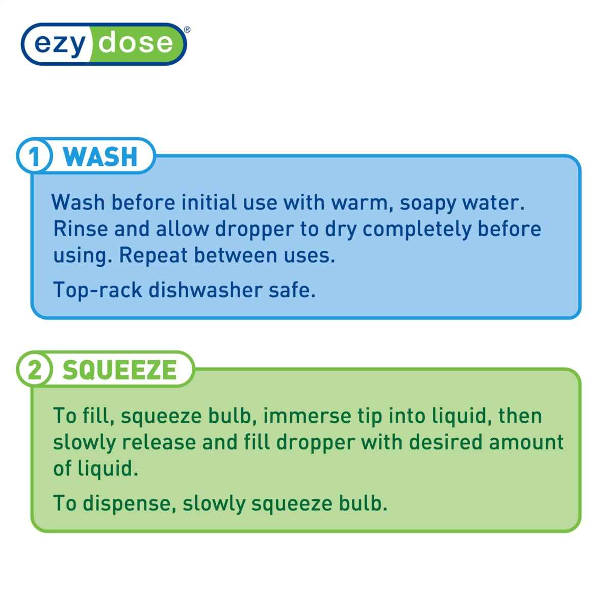 EZY DOSE Ear and Eye Medicine Dropper for Liquid Medicine, 1ml Capacity Glass, Deliver Correct Dose, 12 Count, Convenient and Easy to Use, BPA Free, Made in The USA