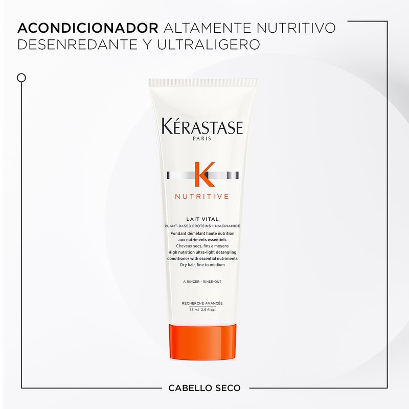 Kérastase Nutritive Discovery Set For Dry Hair - Nourishing Mini Shampoo, Conditioner and Leave In, Controls Frizz and Enhances Shine With Niacinamide