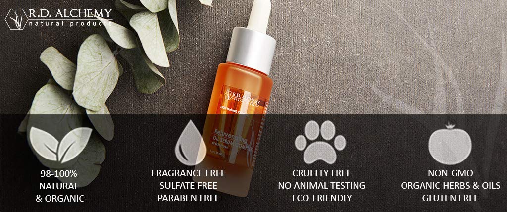 RD Alchemy - Natural & Organic Exfoliating Cleanser - Sulfate-Free for All Skin Types. Gently Removes Dirt, Oil & Makeup While Smoothing & Brightening Skin with Exfoliating AHAs.