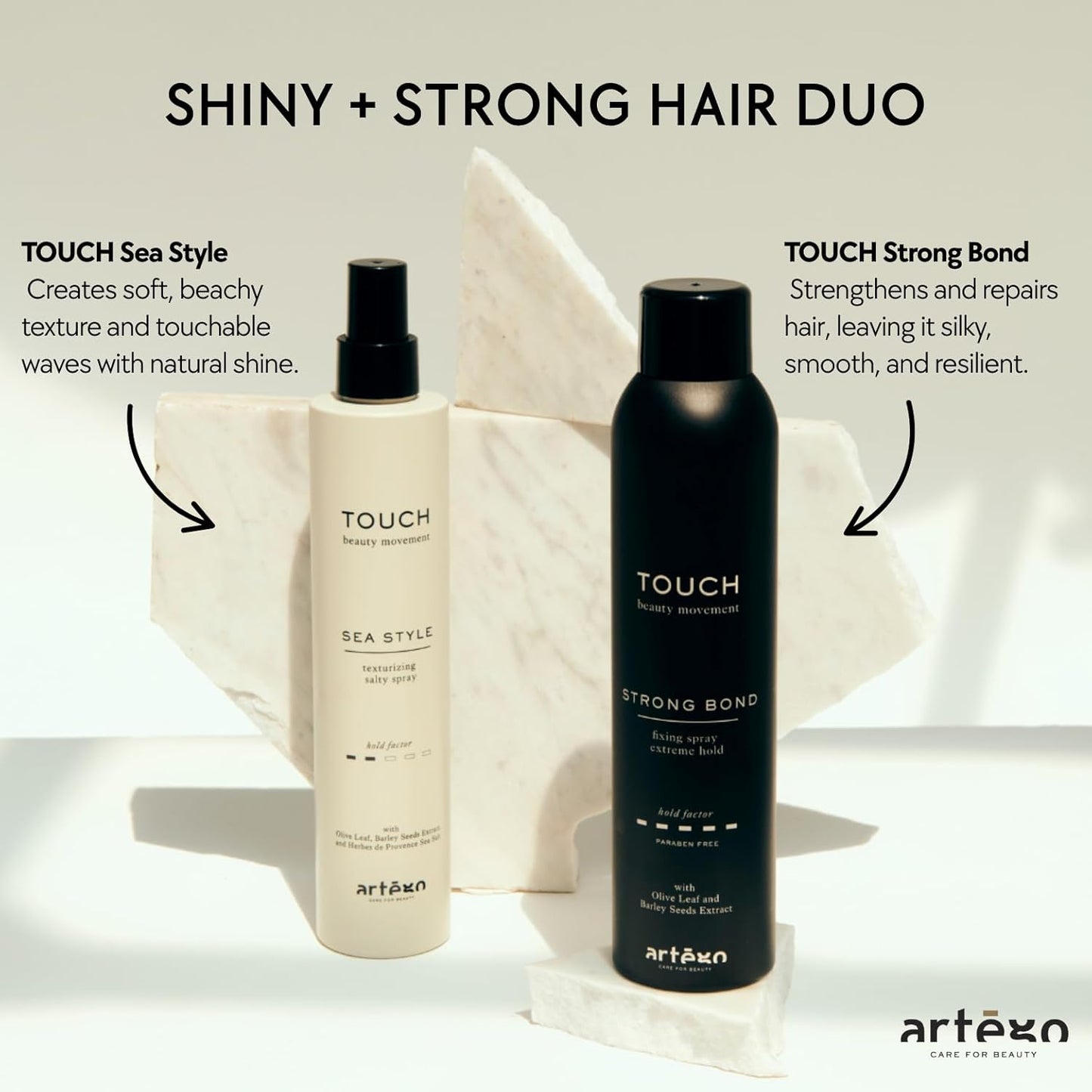 Artègo TOUCH Sea Style Salt Spray - Texturizing Beach Waves for Volume & Frizz Control | 8.5 fl oz